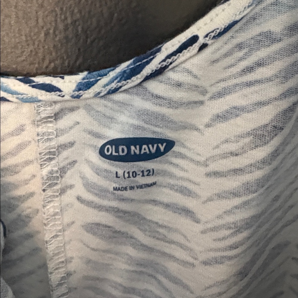 Old navy blue and white sundress size large 10/12 - Picture 3 of 5
